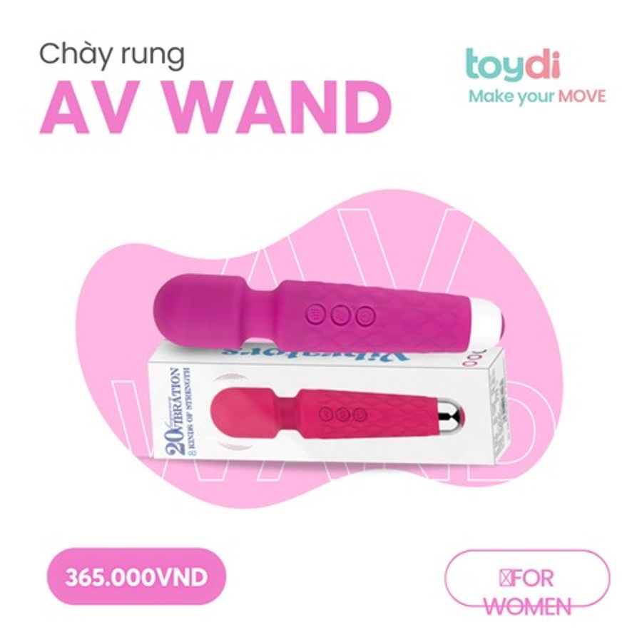Chày rung AV Wand massage cao cấp dành cho nữ giới giải toả từ vòng một đến cô bé nhiều chế độ rung chính hãng