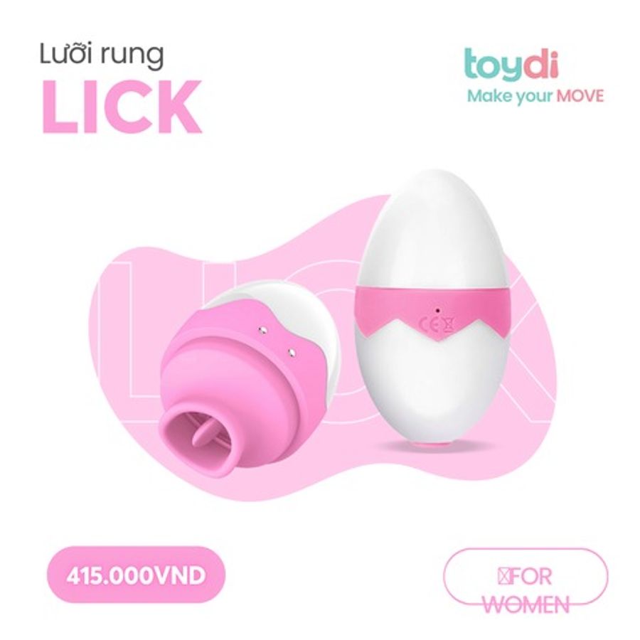 Trứng rung Lick massage cao cấp dành cho nữ giới giải toả 7 chế độ rung khác nhau chính hãng