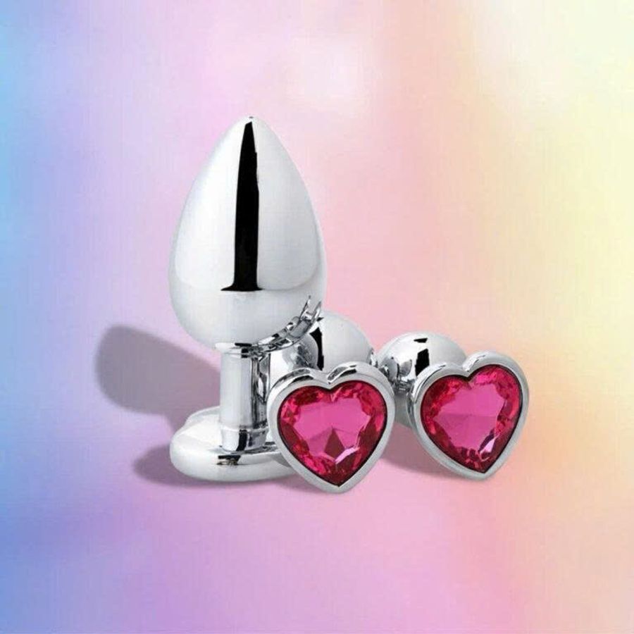 BUTTPLUG TRÁI TIM 2.4CM CHO NEWBIE NHIỀU MÀU