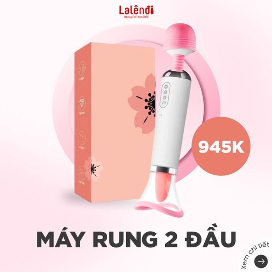 Máy massage cao cấp dành cho nữ giới giải toả  2 đầu nhiều chế độ rung  chính hãng 