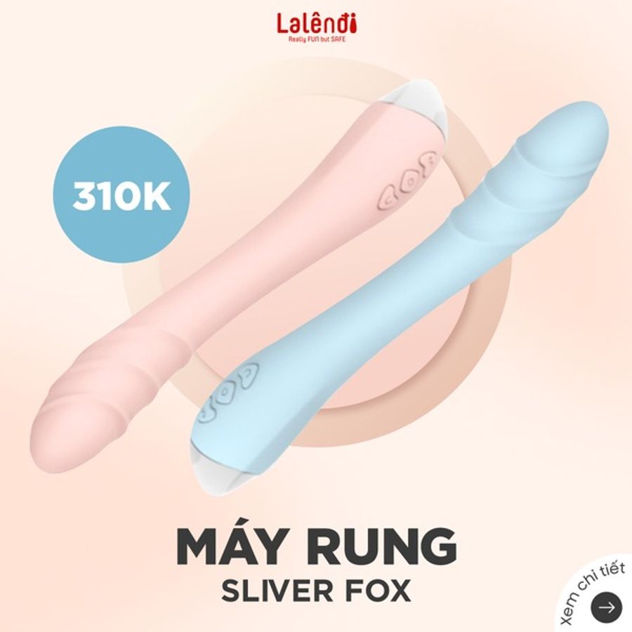 Máy massage cao cấp dành cho nữ giới giải toả Silver Fox 2 đầu nhiều chế độ rung chính hãng 