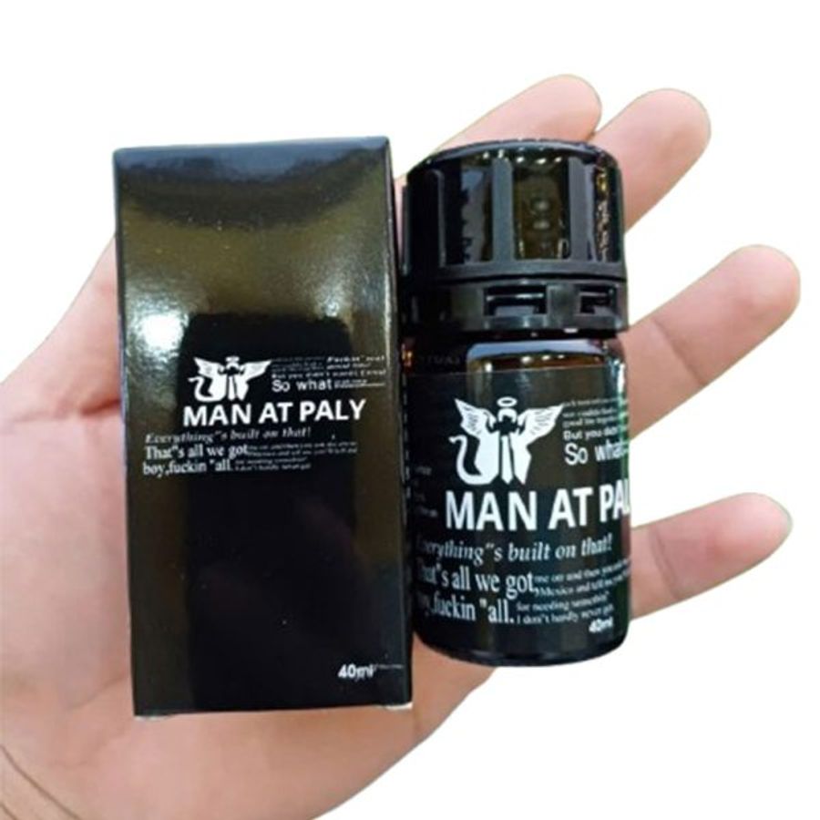 Chai hít tăng khoái cảm Popper MAN AT PALY Đen 40ml Chính hãng Mỹ