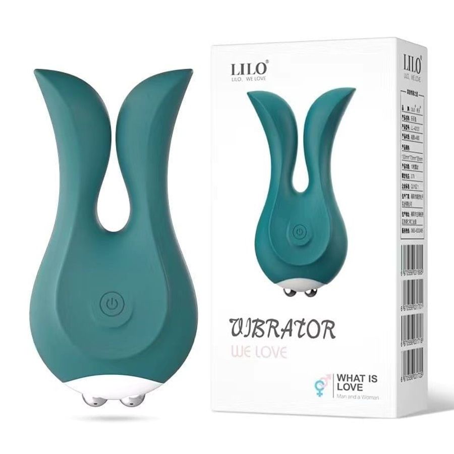 Trứng rung massage cho nữ giới giải toả Máy Rung Tai Thỏ 2 đầu màu xanh lá chính hãng