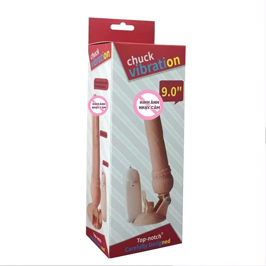 Dương vật giả Chuck hít tường có điều khiển rung da mềm