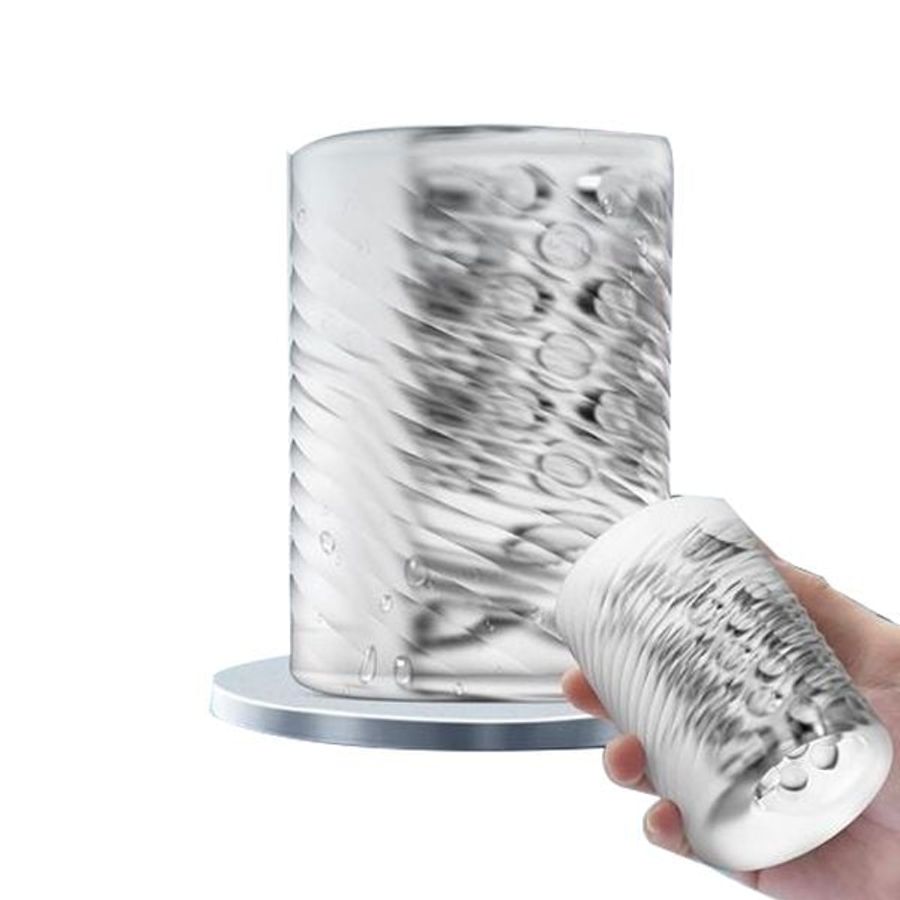 Cốc âm đạo dành cho nam giới Mini Dành Cho Nam Silicone Trong Suốt Mowan Có rung co bóp gân gai chính hãng