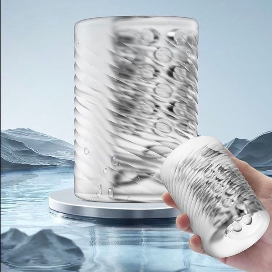 Cốc âm đạo dành cho nam giới Mini Dành Cho Nam Silicone Trong Suốt Mowan Gân Gai Chính hãng