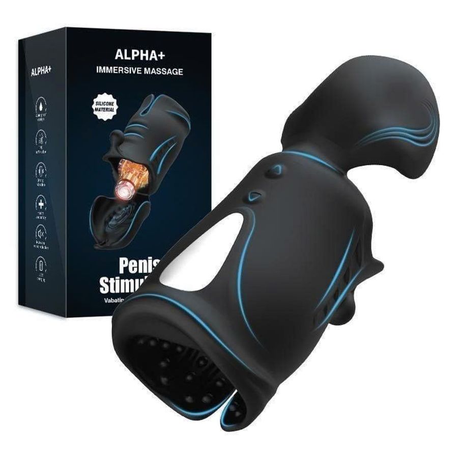 Máy Massage Tập Kích Thích Dương Vật Cao Cấp Penis Alpha + Immersive Rung Mạnh Đa Chế Độ Có Hạt