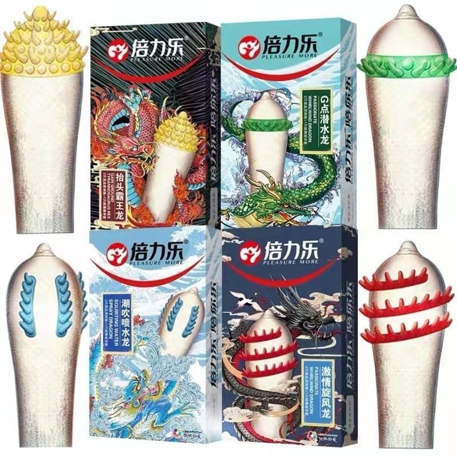 Bao Cao Su Con Rồng Gân Gai - 4 Kiểu - Hộp 03 Cái