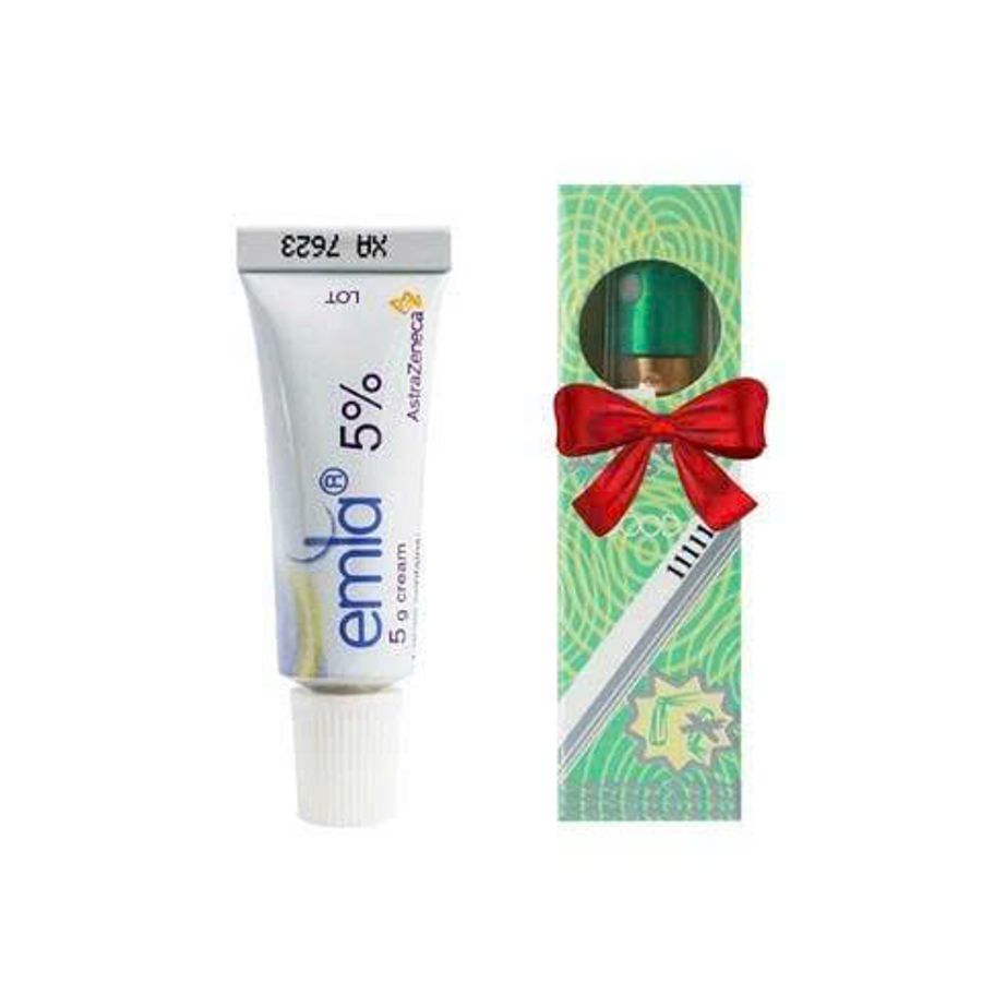 Bộ Combo 1 Gel Bôi Kéo Dài Thời Gian Emlaa 5g + 1 Chai Xịt Kéo Dài Bạc Hà Mát Lạnh Longtime - 5ml Chính Hãng