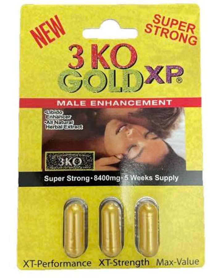 Viên uống tăng cường sinh lý nam 3KO Gold XP Super Strong cao cấp 3 Viên 7 Ngày