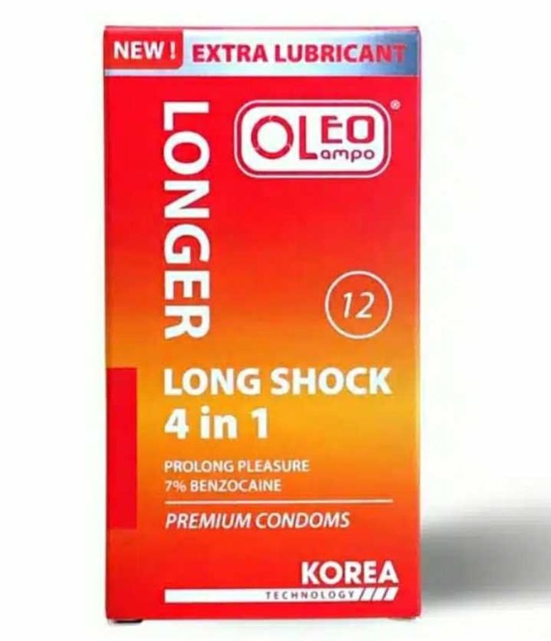 Bao Cao Su Oleo Long Shock 4 in 1 - Hộp 12 Cái