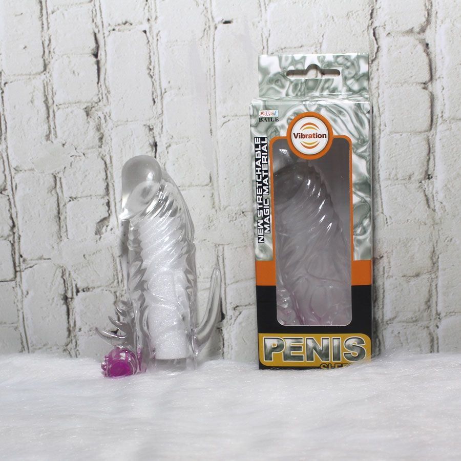 Bao Cao Su Đôn Dzên Có Nhánh, Có Rung, Silicone Trong Suốt