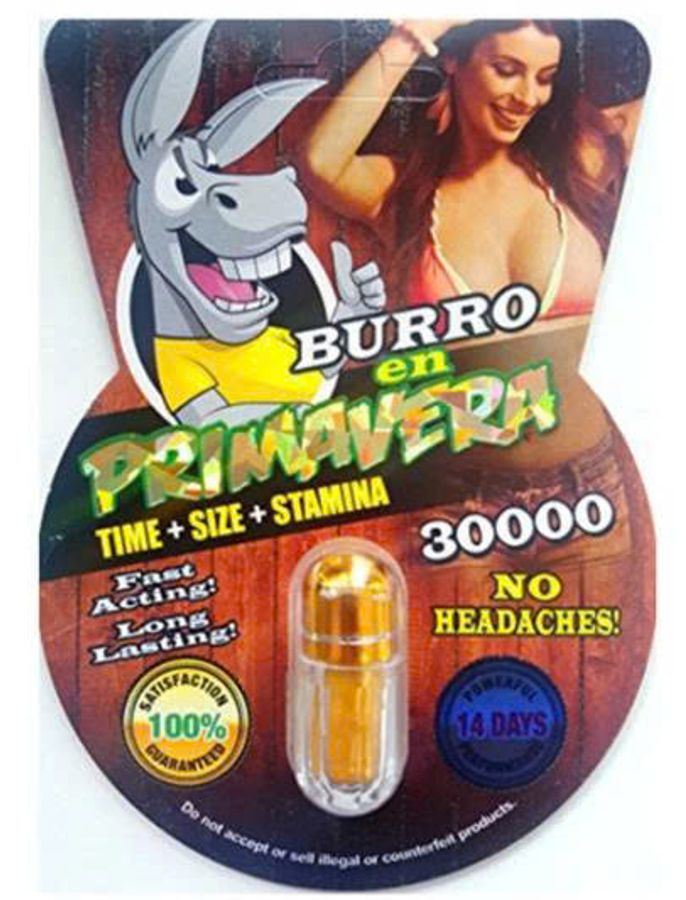 Viên uống tăng cường sinh lý nam Burro En Primavera 30000mg cao cấp 1 Viên 7 Ngày