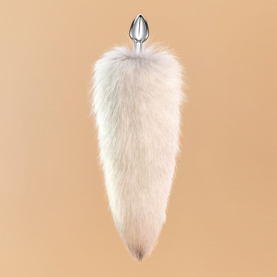 Phích cắm BDSM ĐUÔI CÁO TRẮNG XÁM MIZZZEE cao cấp chính hãng