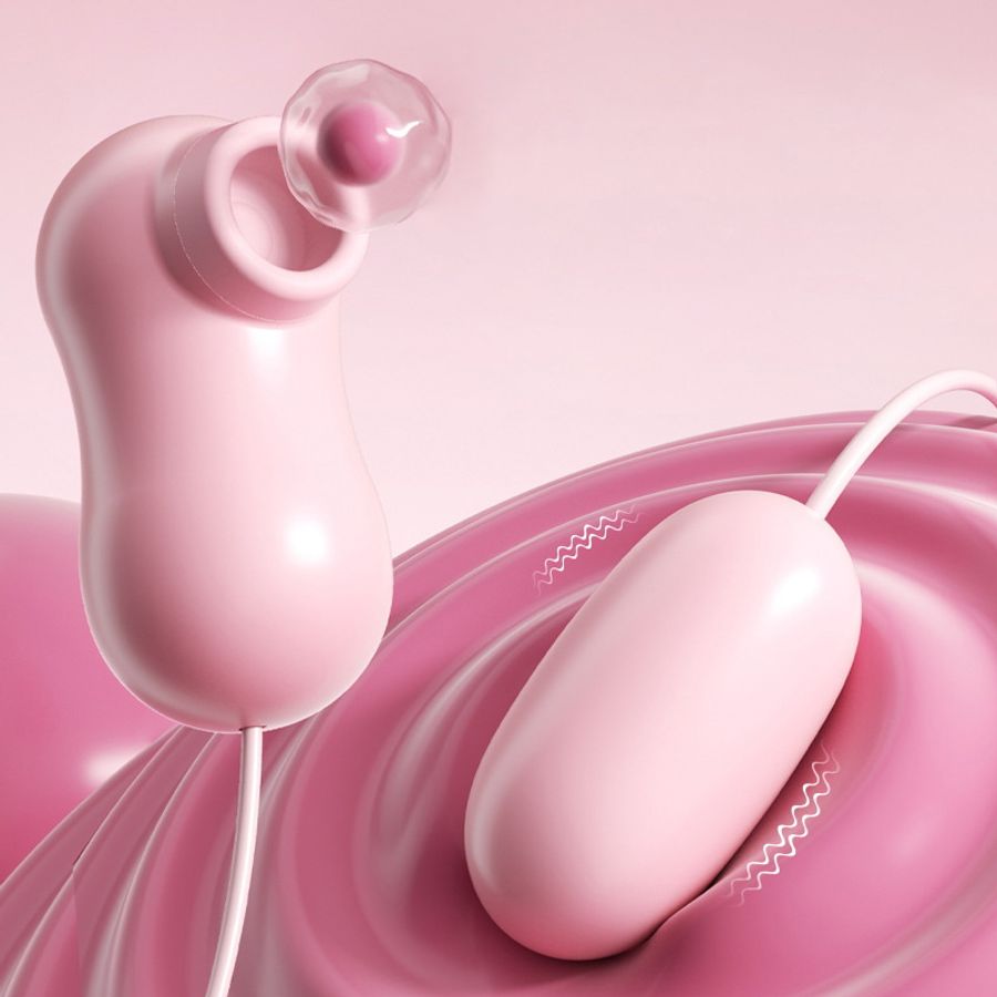 Trứng rung thụt mút tăng khoái cảm cao cấp hồng MIZZZEE chính hãng