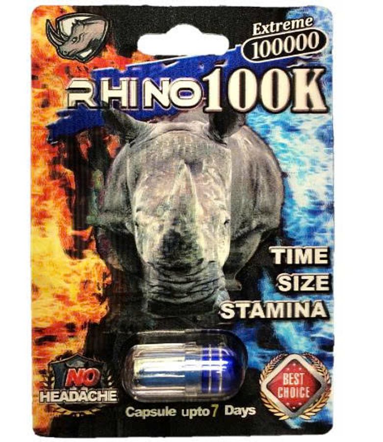 Viên uống cao cấp tinh chất thiên nhiên dành cho phái mạnh Rhino 100K 100000mg Extreme Fire & Ice 1 Viên