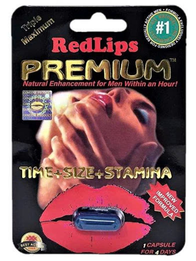 Viên uống tăng cường sinh lý nam Red Lips Premium Triple Maximum cao cấp 1 Viên 4 Ngày