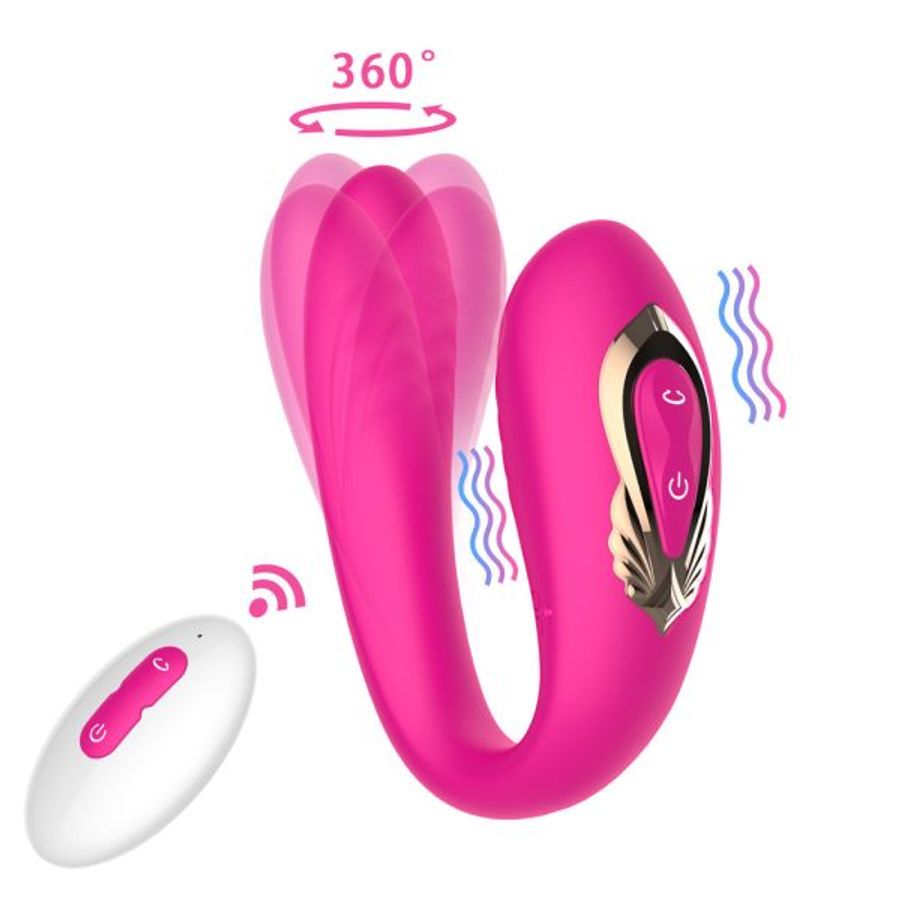 Trứng rung massage điểm G 2 đầu rung ngoáy điều khiển xa Cao cấp Chính Hãng