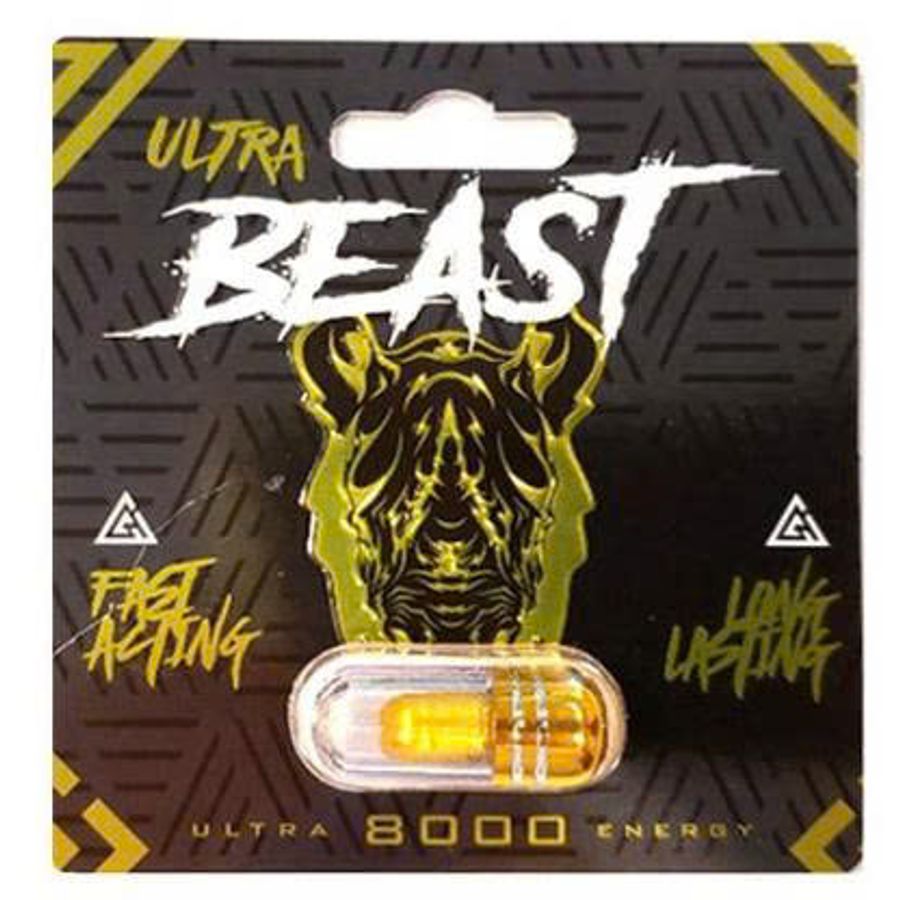 Viên uống cao cấp tinh chất thiên nhiên dành cho phái mạnh Rhino Ultra Beast 8000 Fast Acting 1 Viên