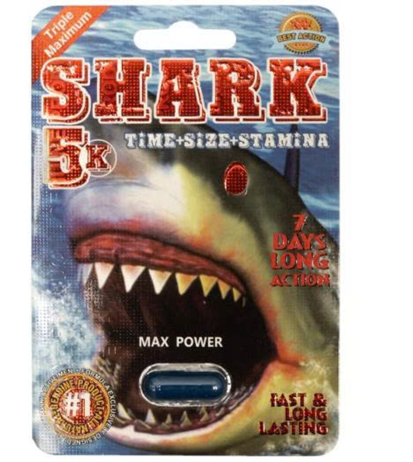 Viên uống tăng cường sinh lý nam Shark 5K TIME SIZE STAMINA cao cấp 1 Viên 7 Ngày
