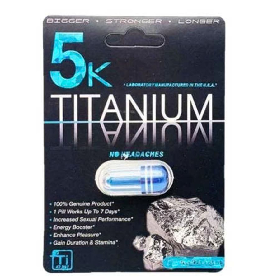 Viên uống cao cấp tinh chất thiên nhiên dành cho phái mạnh Titanium 5K 1 Viên - Bigger Stronger Longer
