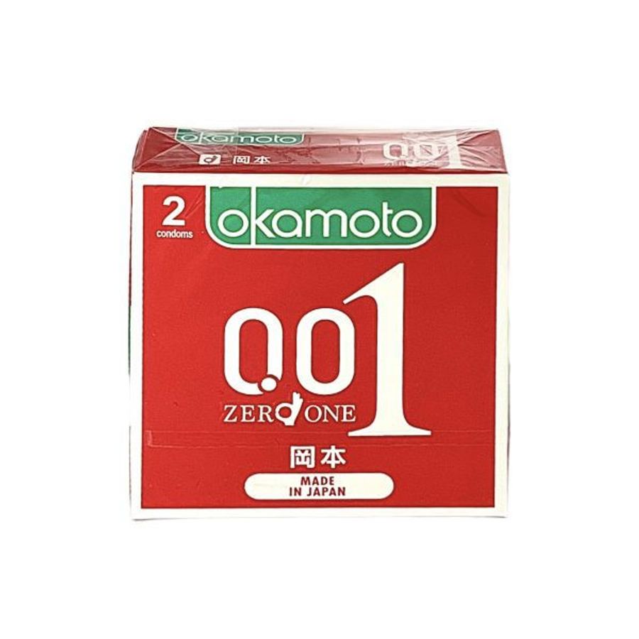 Bao cao su Okamoto 0.01 PU siêu mỏng hộp 2 cái