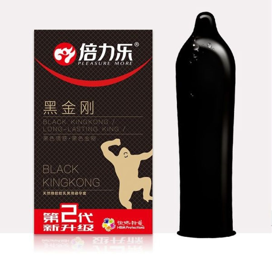 Bao cao su Black Kingkong ngăn xuất tinh sớm hiệu quả hộp 10 bcs 367784