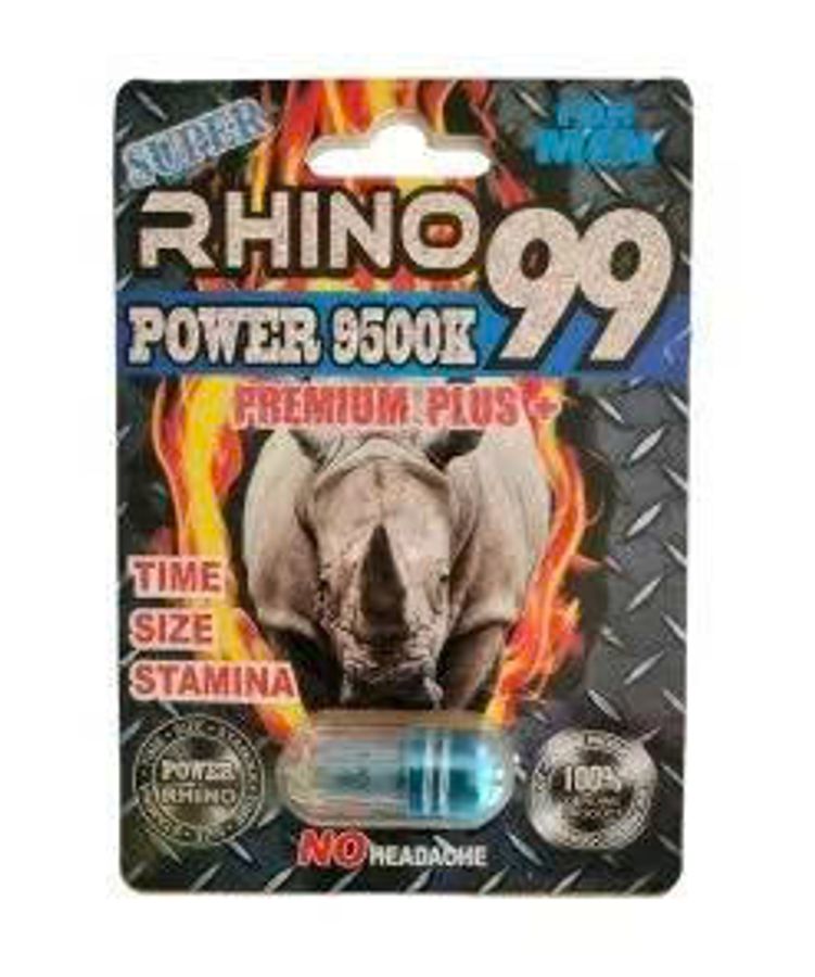 Viên uống tăng cường sinh lý nam Super Rhino 99 Power 9500K Premium Plus cao cấp 1 Viên 7 Ngày