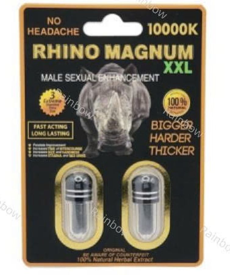 Viên uống tăng cường sinh lý nam Rhino Magnum XXL 10000K cao cấp 2 Viên 7 Ngày
