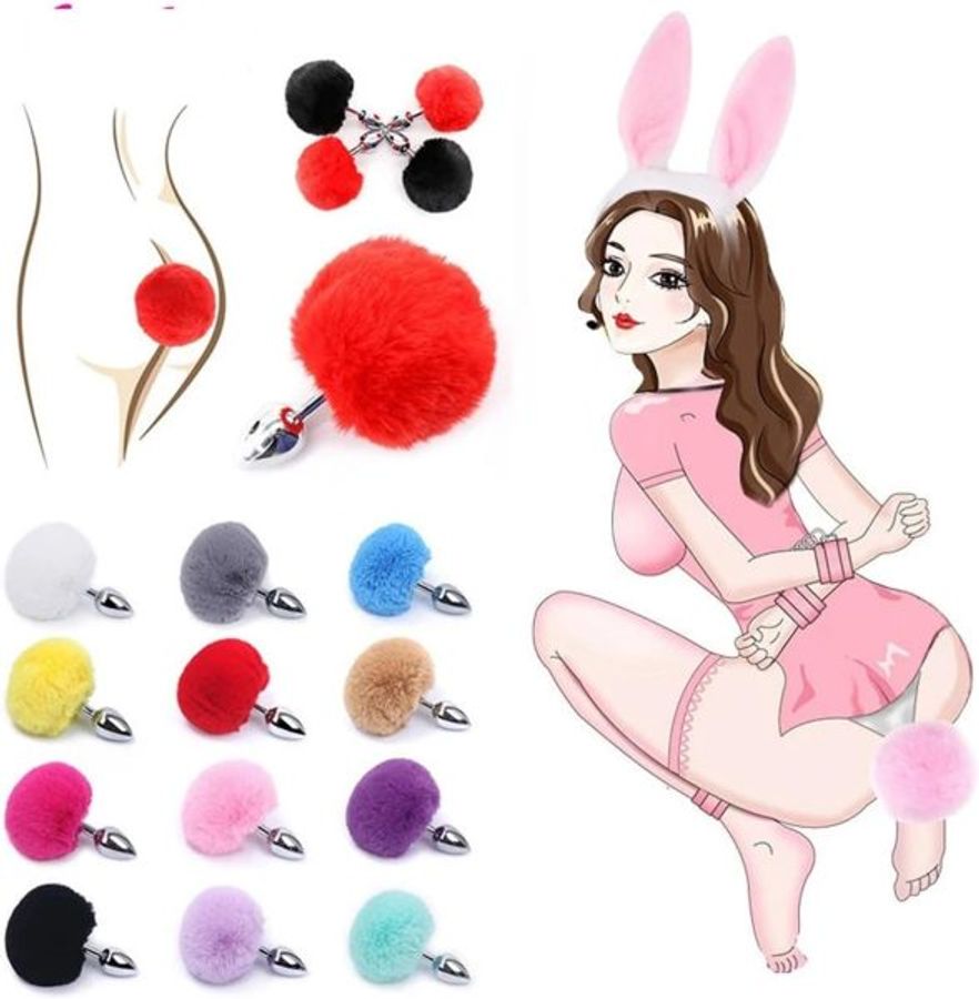 Phích Cắm Hậu Môn Đuôi Thỏ Bằng Inox Siêu Dễ Thương 366215