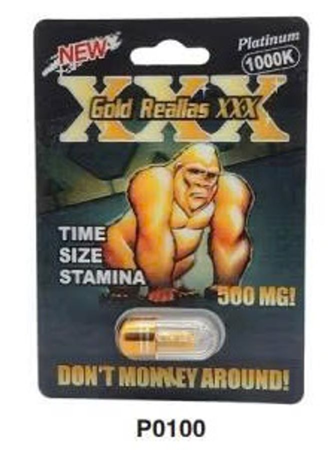 Viên uống cao cấp tinh chất thiên nhiên dành cho phái mạnh Gold Reallas XXX Gorilla 500mg Platinum 350K 1 Viên