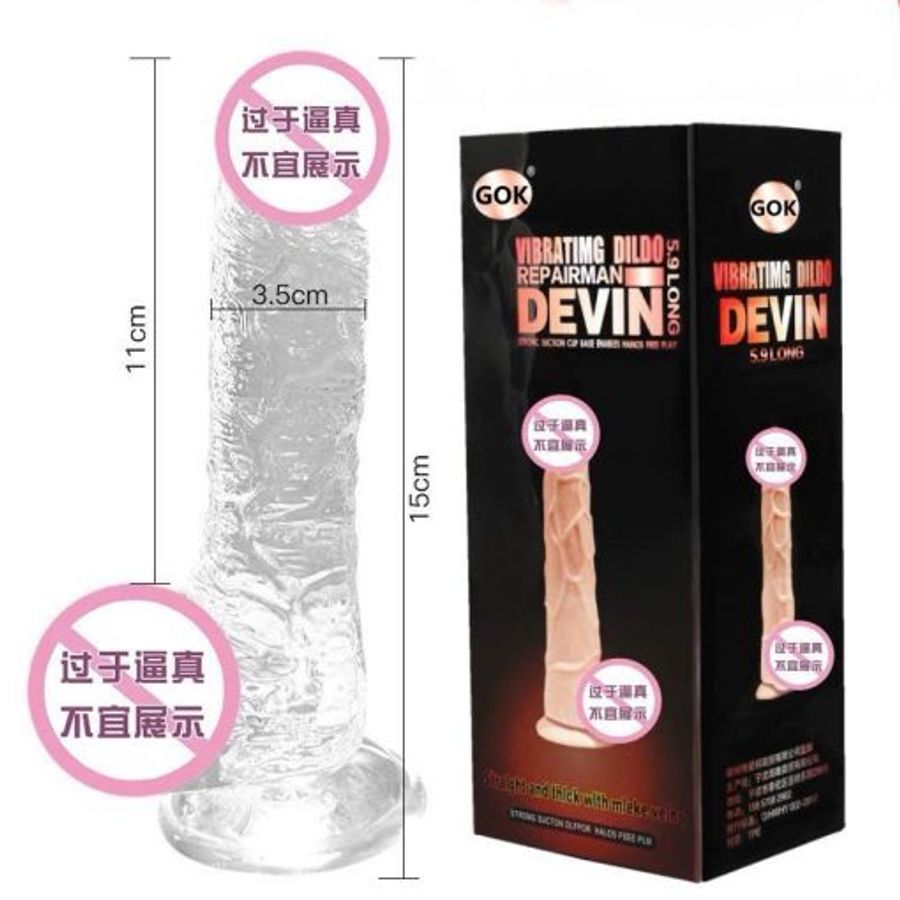 Dương Vật Giả Mini Devin 5.9” Rung Cực Đỉnh, Mát Xa Cực Sướng 365575
