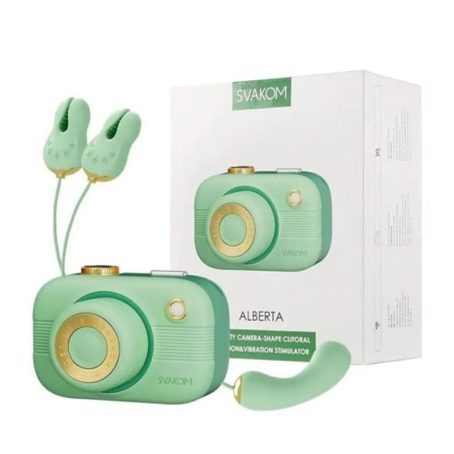 Máy Bú Hút SVAKOM Alberta Kết Hợp Kẹp Rung Ti Vú Ngụy Trang Máy Ảnh 365524