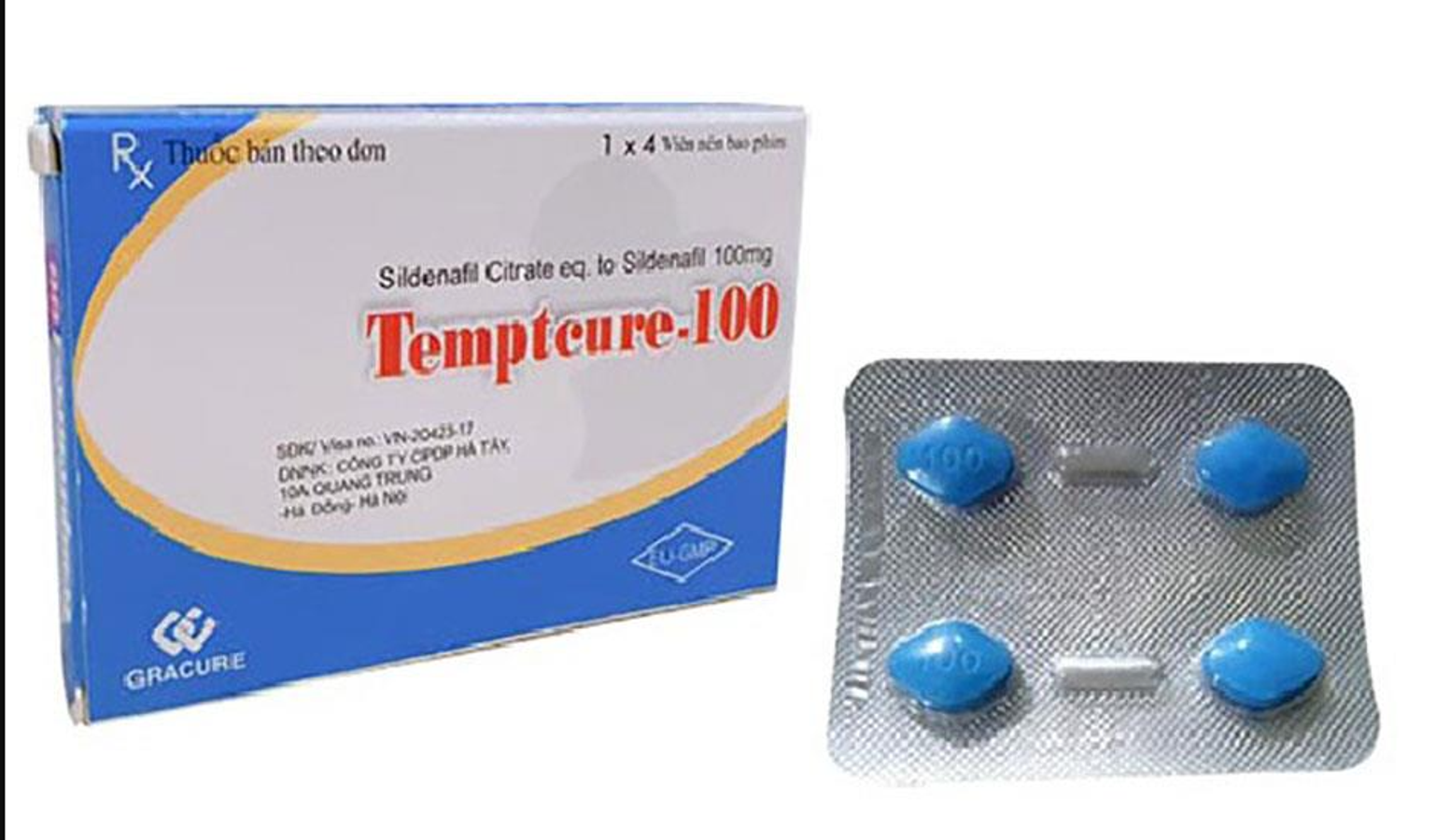 Viên hỗ trợ sinh lực nam giới Temptcurre-100 4 viên