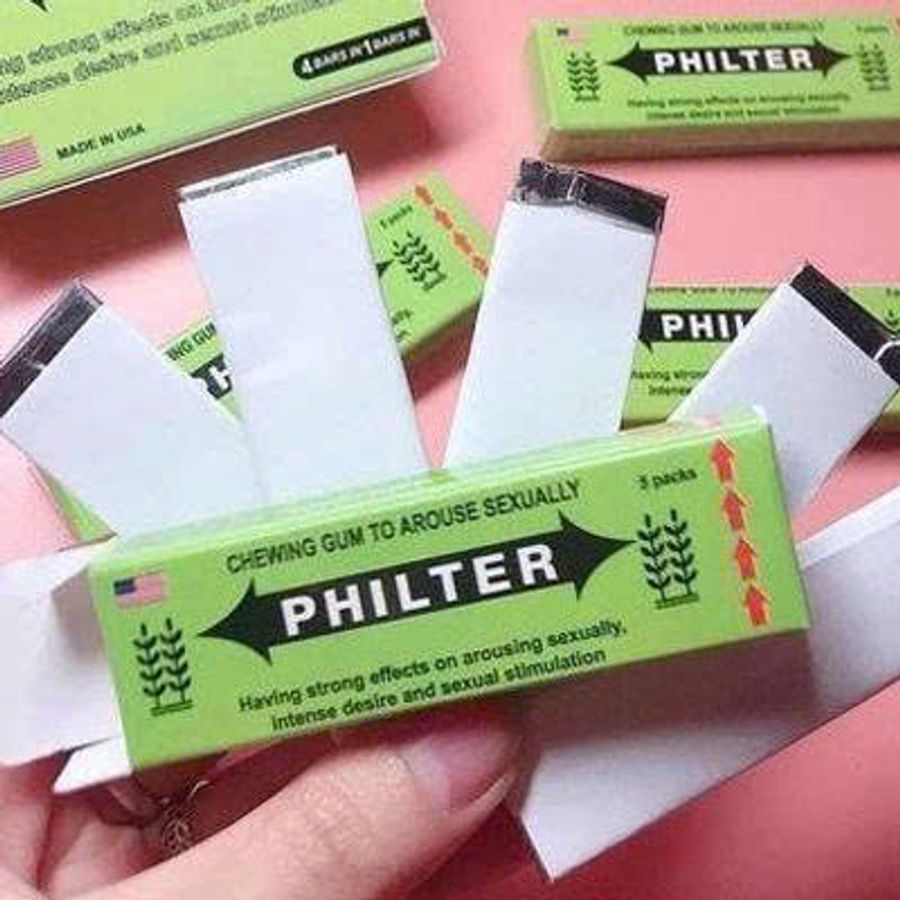 Kẹo Singum Dạng Gói Nhai Bạc Hà The Mát Lạnh Cao Cấp Philter 1 Hộp 5 Gói Chính Hãng