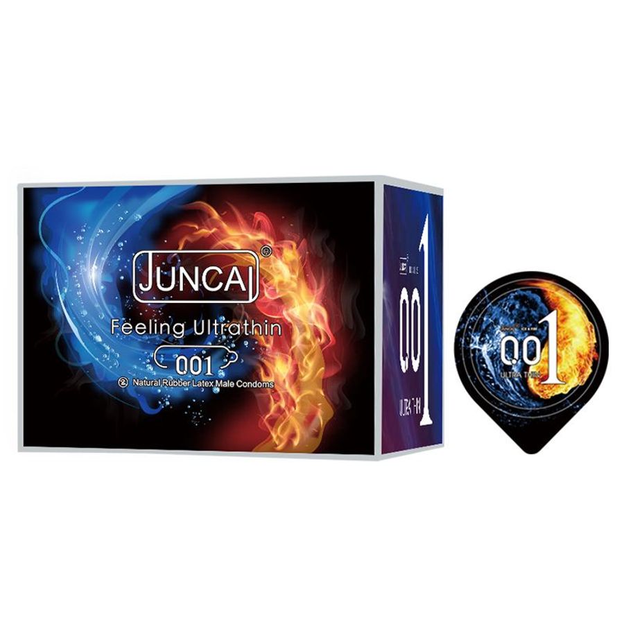 Bao Cao Su Juncai Ice & Fire Siêu Mỏng Hộp 10 Chiếc Chính Hãng 363188