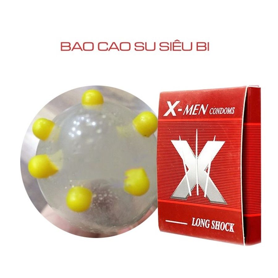 Bao Cao Su X-men Long Shock 6 Bi, Kéo Dài Thời Gian (1pcs)