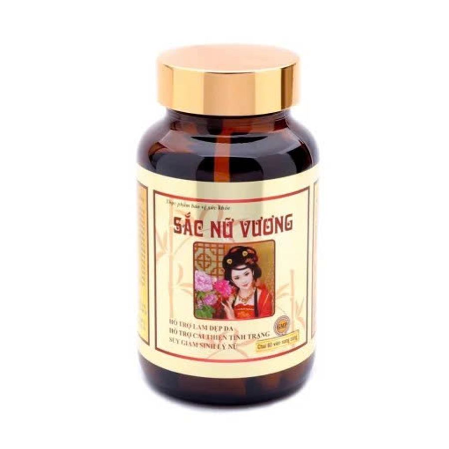 Sản phẩm hỗ trợ tăng cường nội tiết sinh lí nữ Sắc Nữ Vương Hỗ Trợ Cải Thiện Tình Trạng Suy Giảm Sinh Lý Nữ 60 Viên