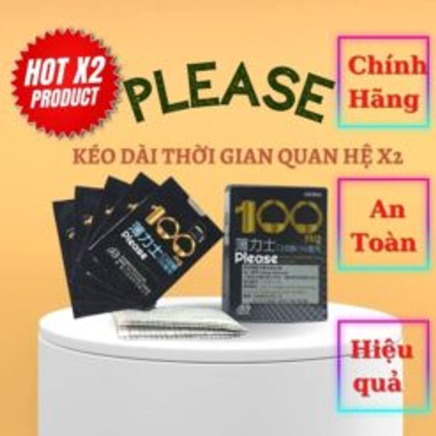 Tem ngậm hỗ trợ tăng cường sinh lí nam Please Orally Soluble Film 100mg 3 tem