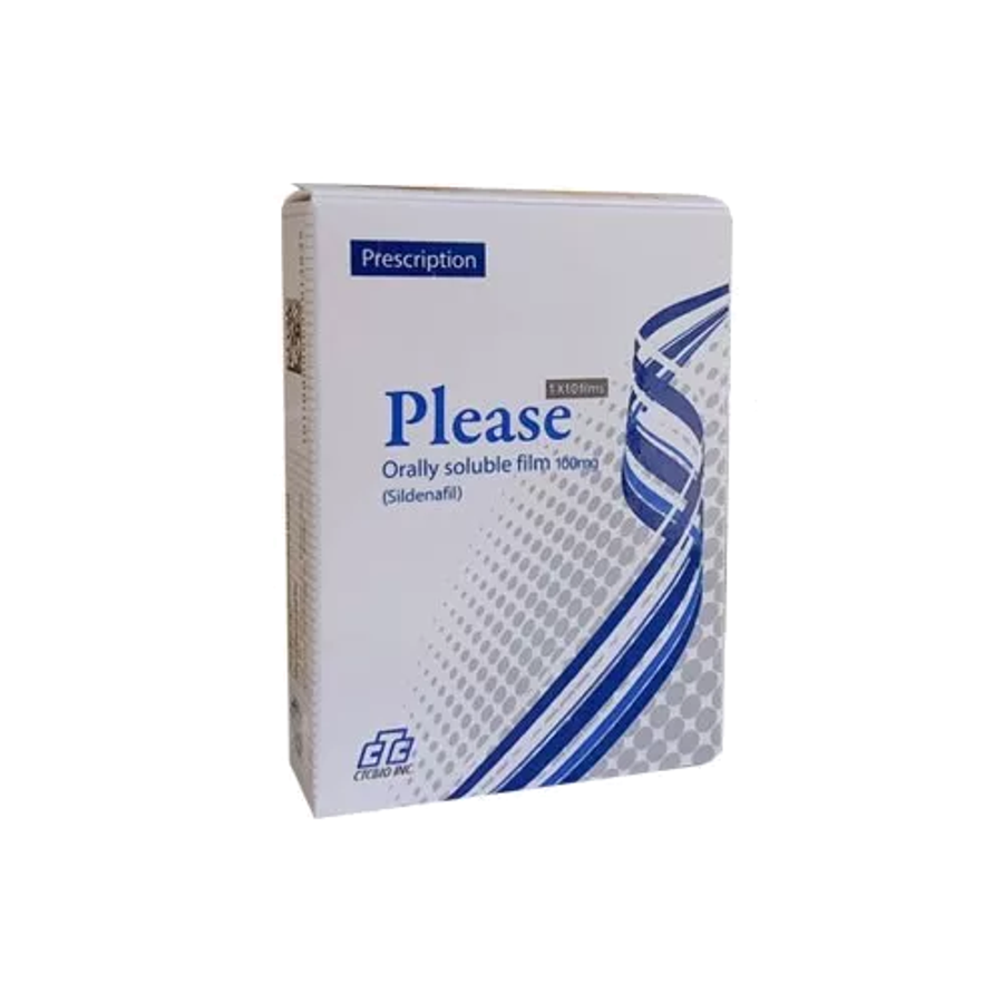 Tem ngậm hỗ trợ tăng cường sinh lí nam Please 100mg Hàn Quốc Chính Hãng 10 tem