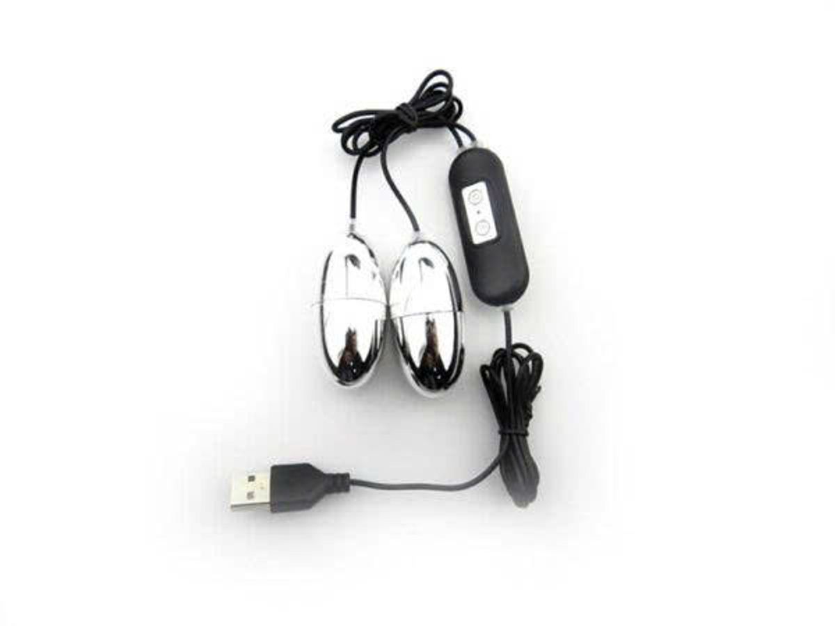 Trứng rung bạc 2 cục rung jack USB 