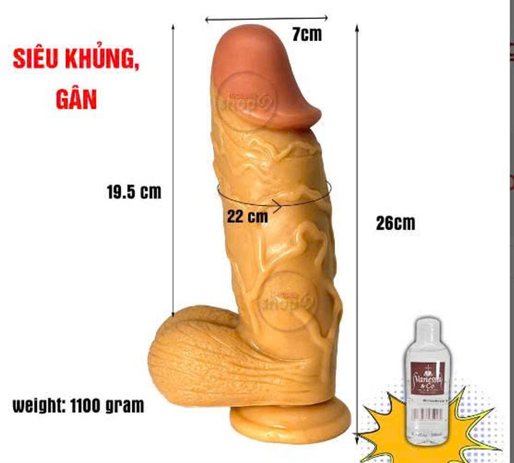 Duong Vat Gia size khủng Gân 26cm 1100gram Hỗ Trợ Tăng Khoái Cảm Nam Nữ Chính Hãng