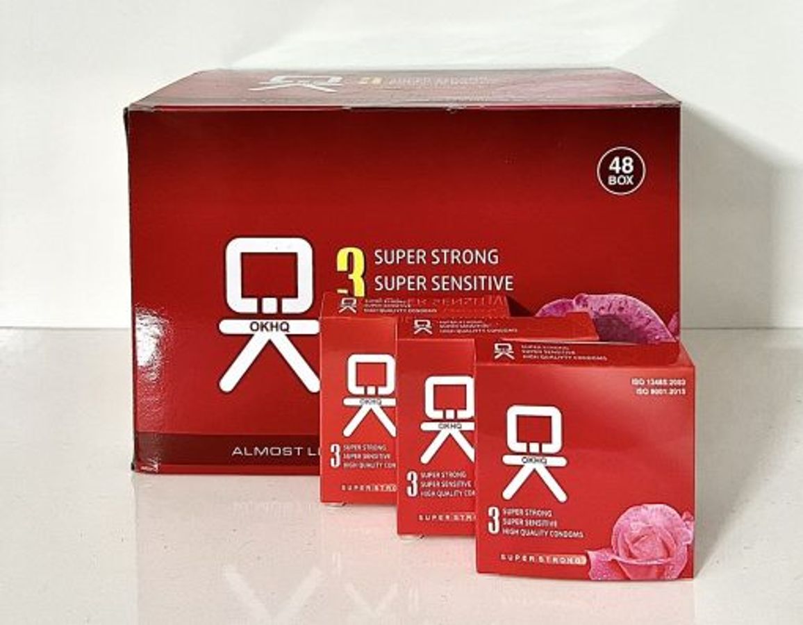 Bao cao su OK HQ hộp 144 cái – không mùi