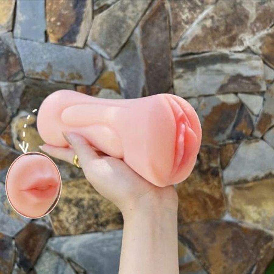 Âm đạo giả silicon 2 đầu chơi cực sướng (âm đạo, hình miệng)