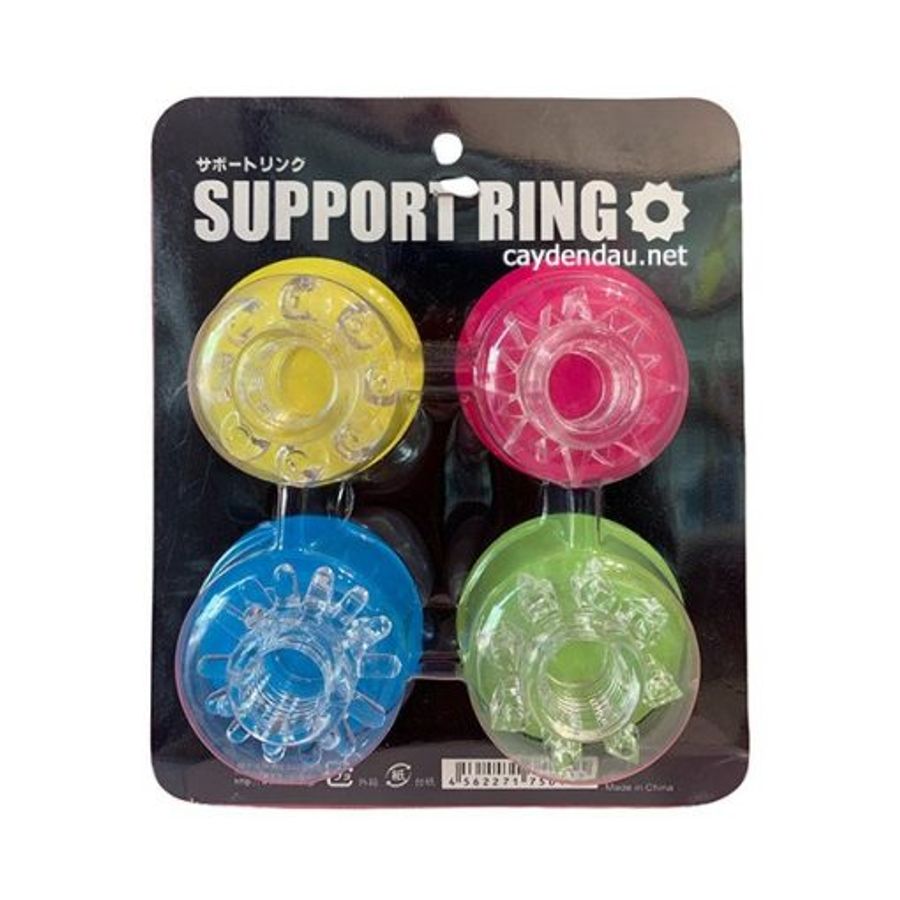 Bộ 4 vòng silicon bi gai đeo dương vật Support Ring