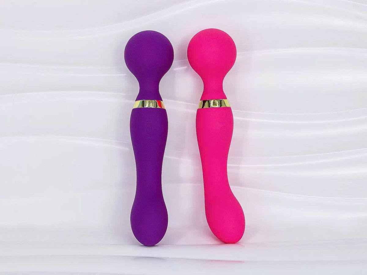 Máy massage hai đầu rung kích thích điểm G mạnh mẽ đa năng