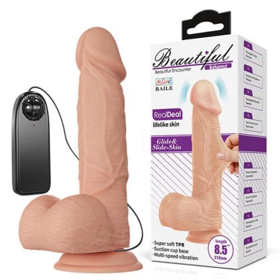 Dương vật giả Baile Bahamut 8.5 inch siêu mềm mịn có rung