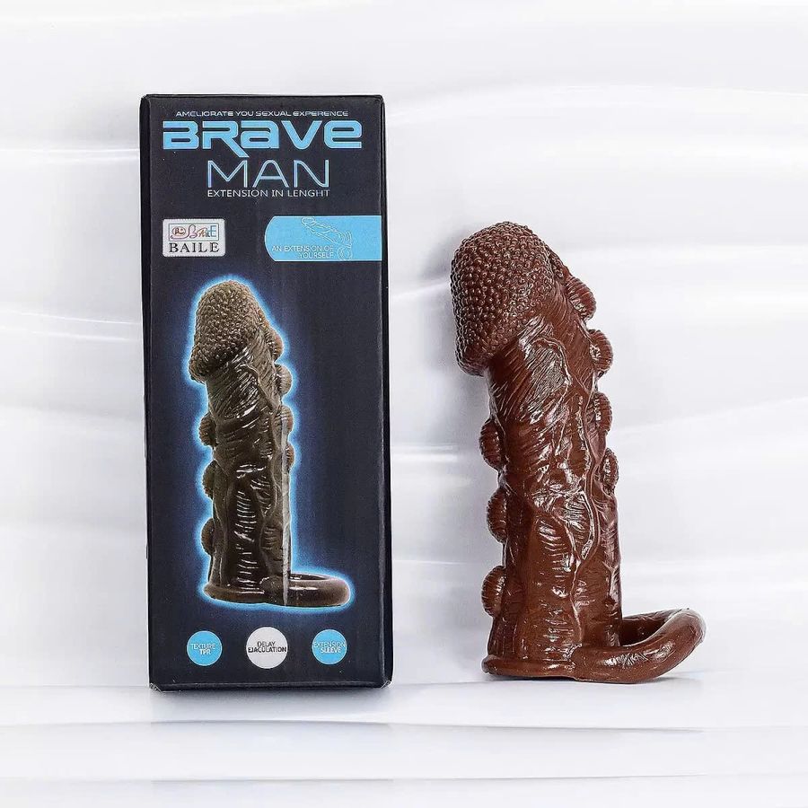Bao cao su donzen bi Brave Man có quai đeo da nâu  354993