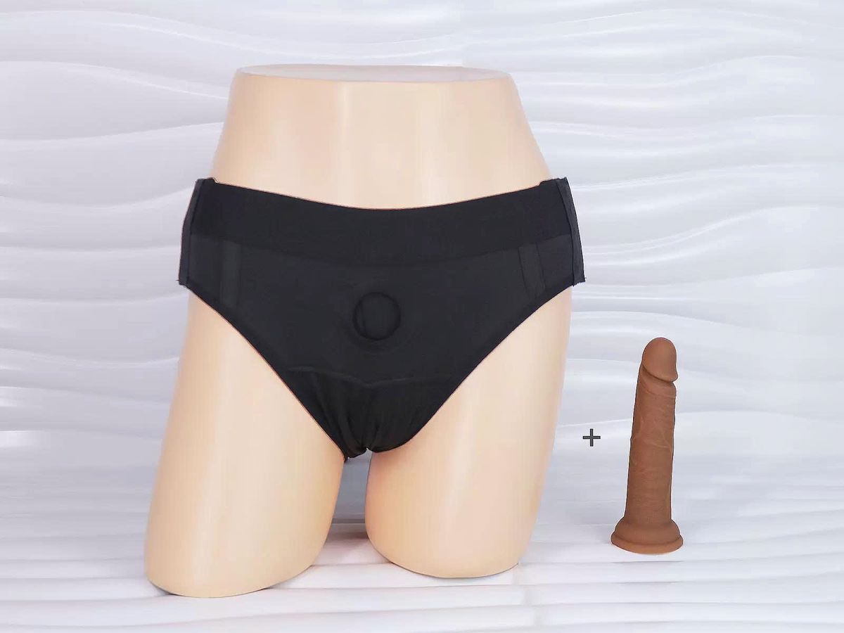 Quần chip tam giác + dương vật giả có đế sự kết hợp hoàn hảo 354740