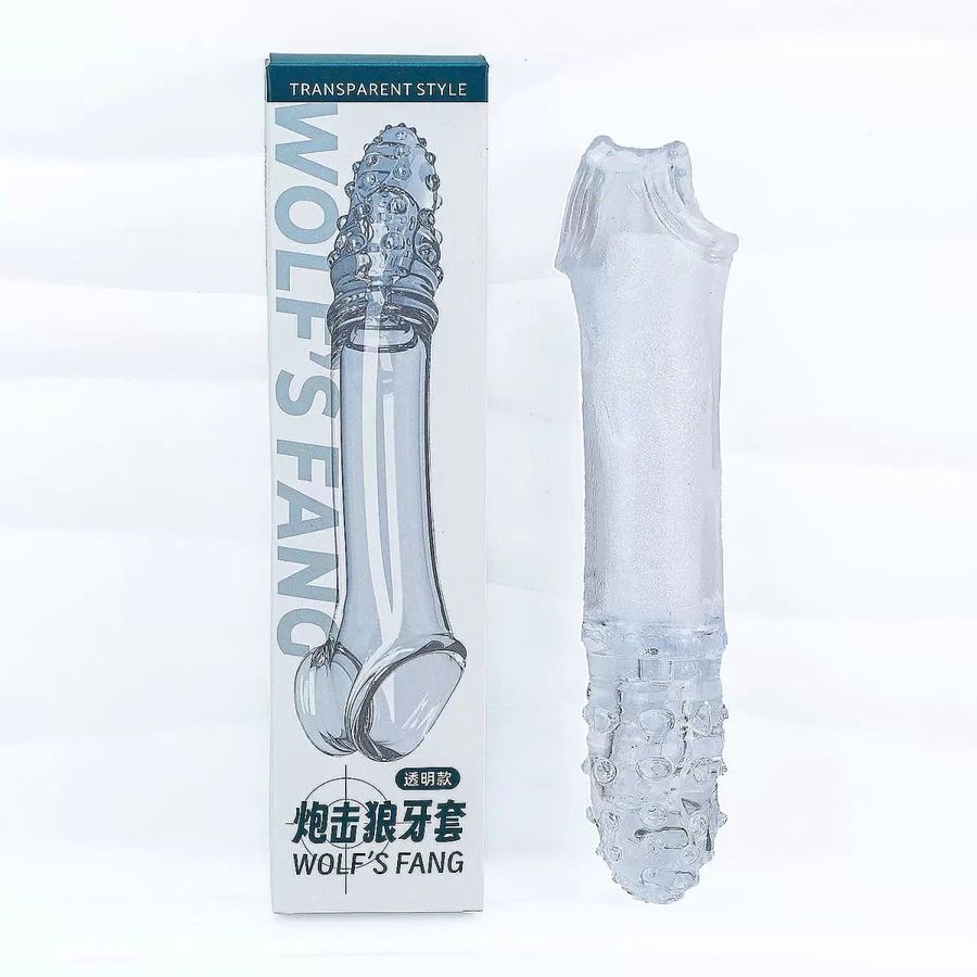 Bao cao su đôn dên Wolf's Fang có gắn bi rung tăng kích thước 354861